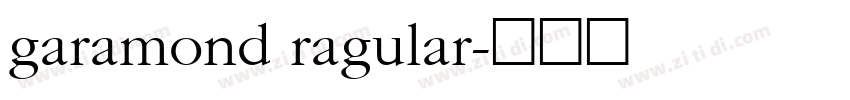garamond ragular字体转换